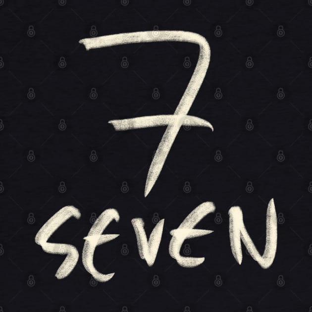 Hand Drawn Letter Number 7 Seven by Saestu Mbathi